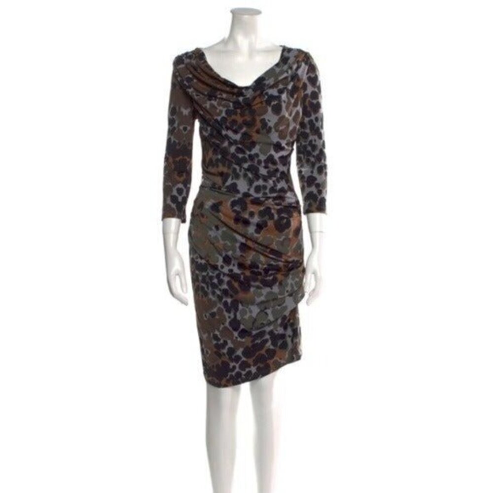 Roberto Cavalli Animal Print Knee-Length Dress Size IT 40/ US Small/4